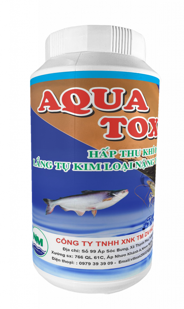 Aqua toxic (tôm, cá) – hấp thu khí độc, lắng tụ kim loại nặng trong ao nuôi