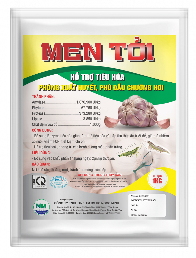 Men tỏi (tôm) – hỗ trợ tiêu hóa, phòng xuất huyết, phù đầu chướng hơi