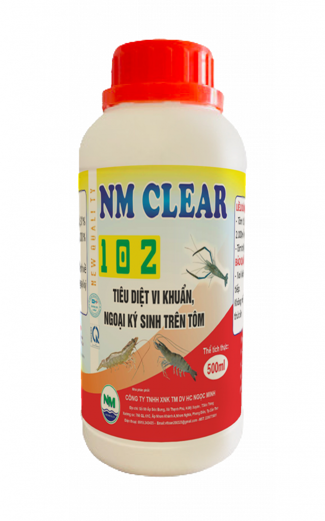 NM CLEAR 102 (tôm) – tiêu diệt vi khuẩn, ngoại ký sinh trên tôm