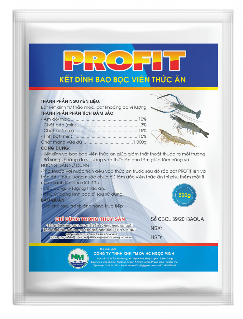 PROFIT (tôm) – Kết dính bao bọc viên thức ăn