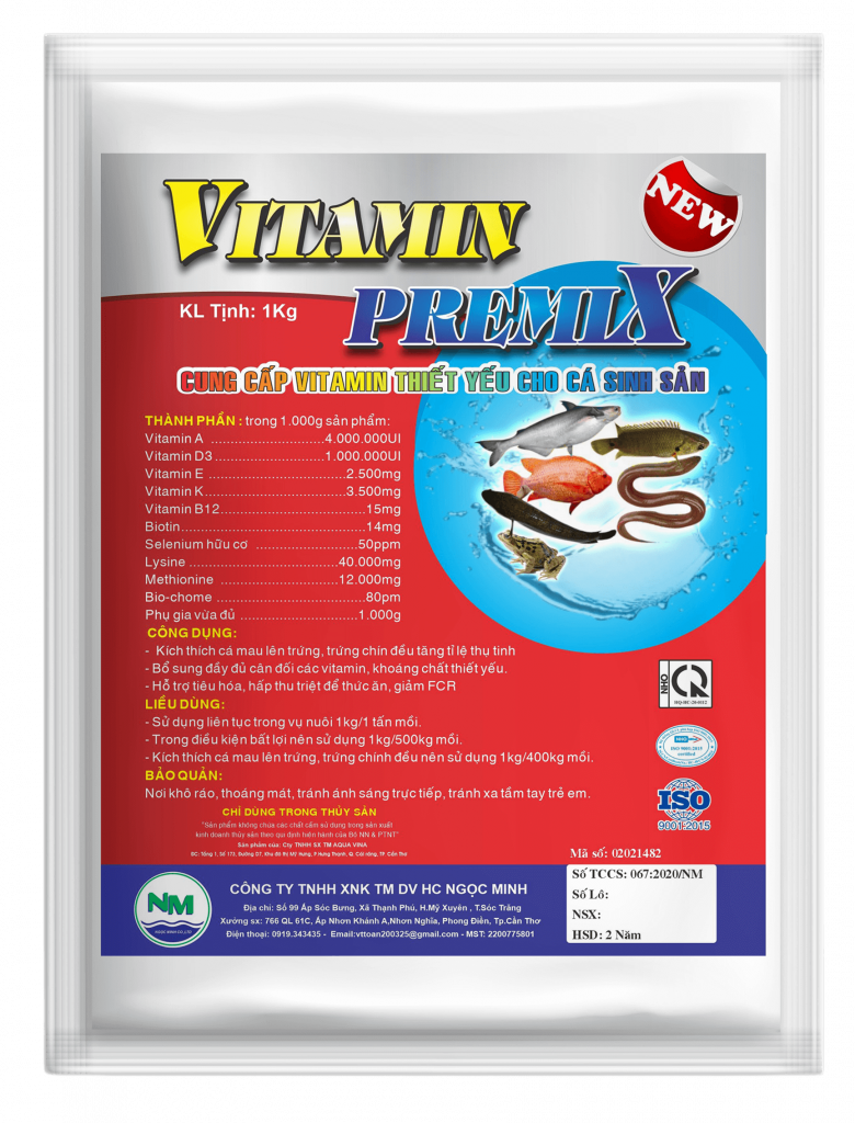 VITAMIN Premix (cá) – cung cấp vitamin thiết yếu cho cá sinh sản