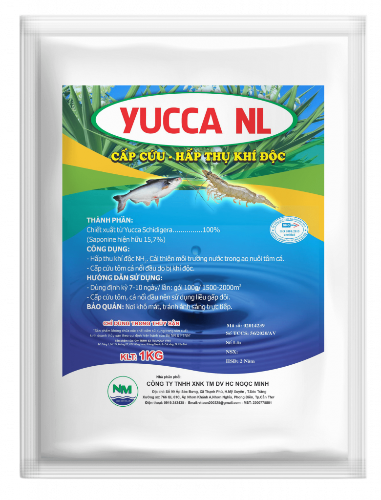 YUCCA – NL (tôm, cá) – cấp cứu, hấp thụ khí độc