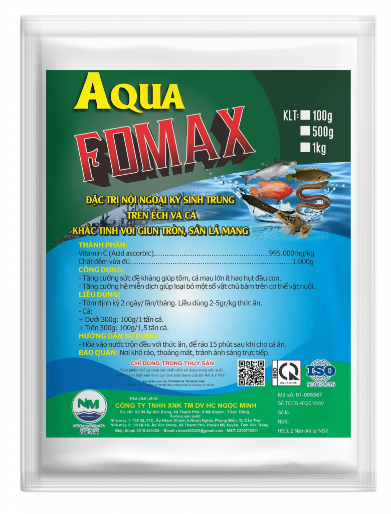 Aqua FDMAX (cá) – Đặc trị nội ngoại ký sinh trùng trên ếch và cá khắc tinh với giun tròn, sán lá mang