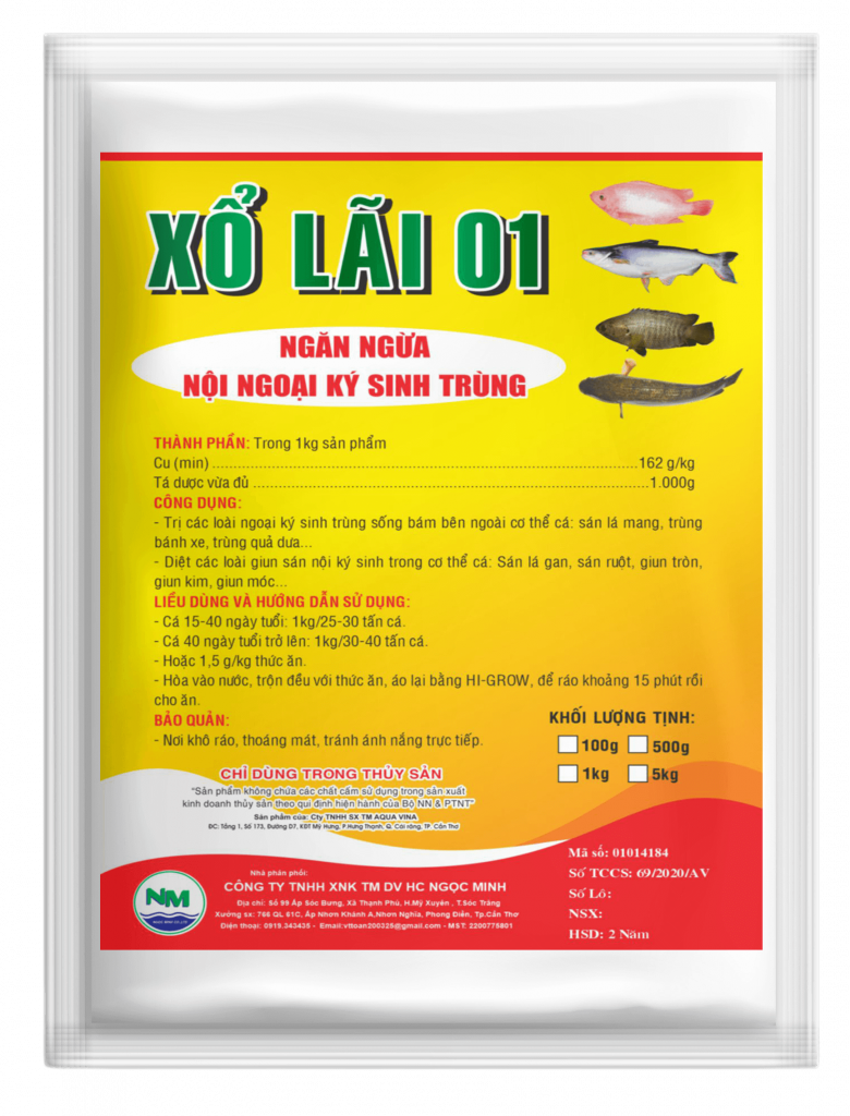 Xổ Lãi 01 (cá) – Ngăn ngừa nội ngoại ký sinh trùng