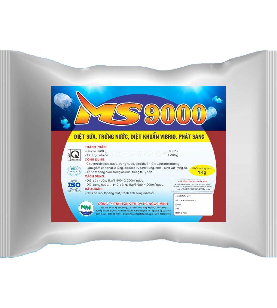 MS 9000 – Diệt sứa, trứng nước, diệt khuẩn vibrio, phát sáng