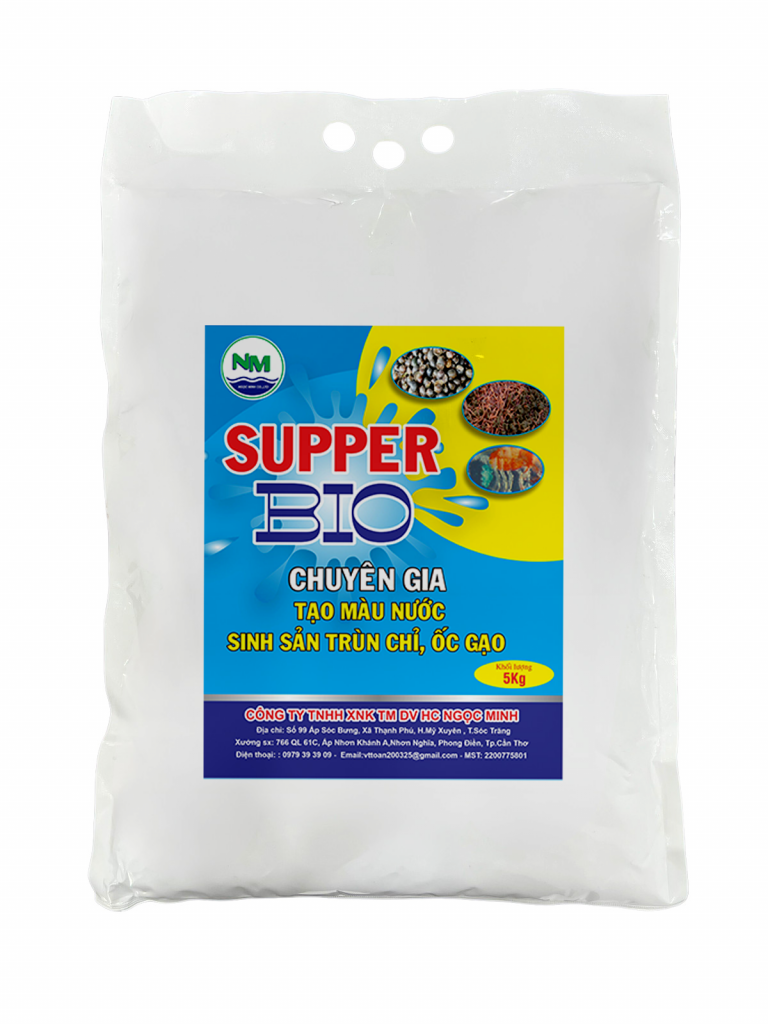 Supper Bio (tôm, cá) – chuyên gia tạo màu nước sinh sản trùn chỉ, ốc gạo